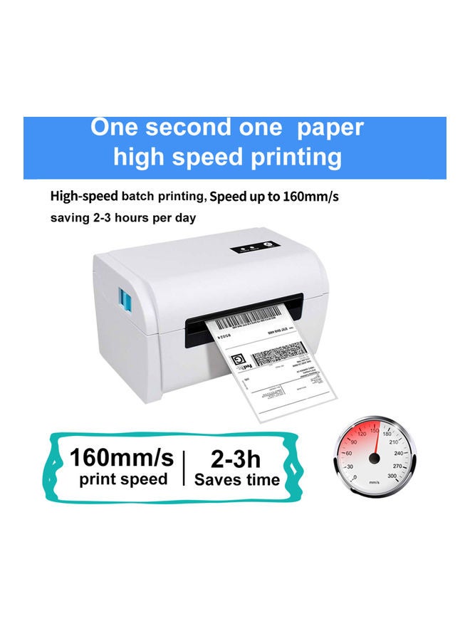 Desktop Bluetooth Hot Label Printer White  - Image 5