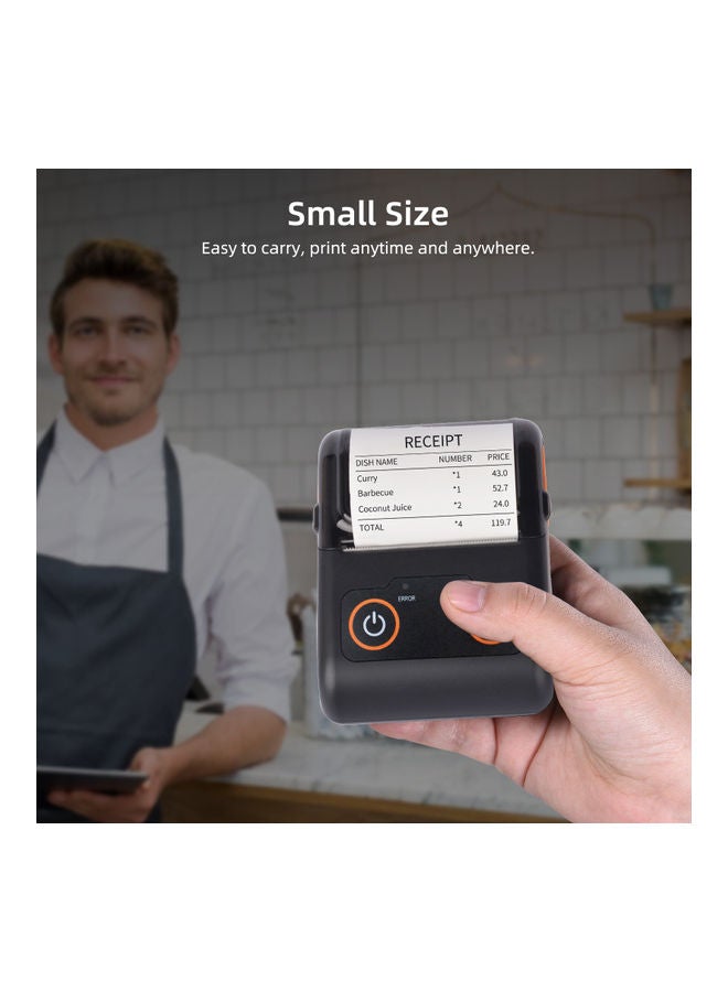 Portable Receipt Printer Black - Image 5