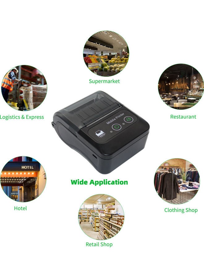 Portable Wireless Thermal Printer Black - Image 5