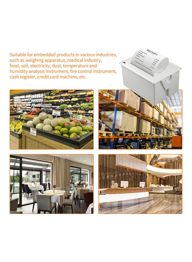 Mini 58mm Embedded Thermal Printer White - Image 5