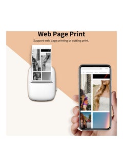 Generic Mini Portable Mobile Pocket Photo Printer White  - Image 3