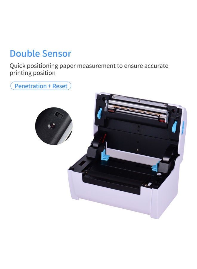 Desktop Bluetooth Hot Label Printer White  - Image 4