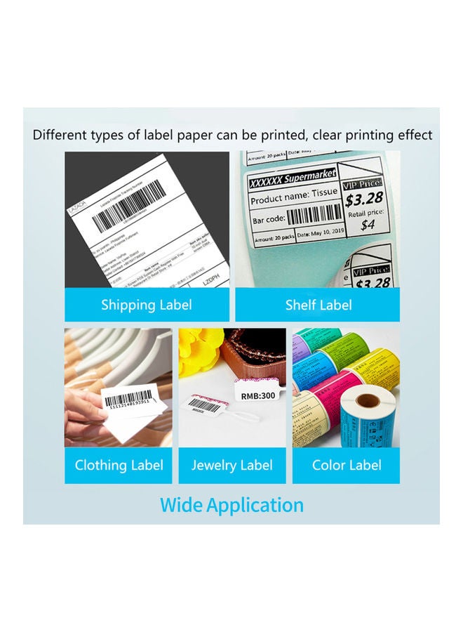 Desktop BT Hot Label Printer White  - Image 4