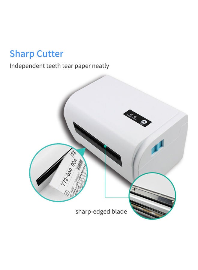 Desktop Bluetooth Hot Label Printer White  - Image 2