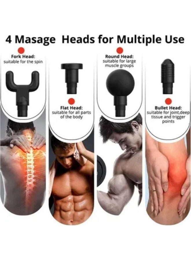 مجموعة جهاز تدليك صغير مزود بعدد 4 رؤوس - Image 4