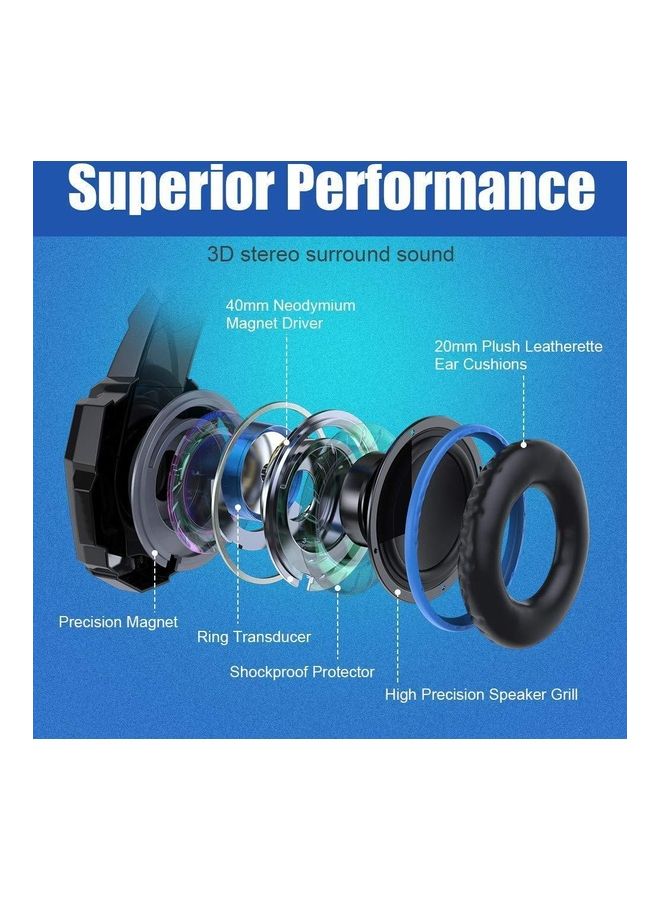 Mi VAZA G9000 Game Eating Chicken Wired Luminous Headset For PC And PS4  - Image 3