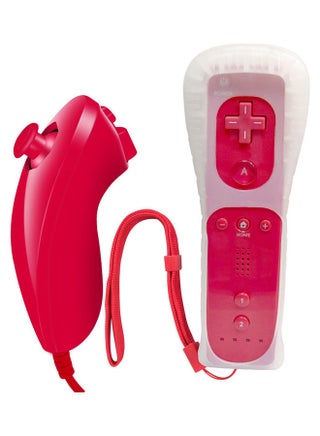 Left And Right Straight And Curved Handle With Silicone Sleeve And Hand Strap For Nintendo Wii - v1629027432/N50093712A_1