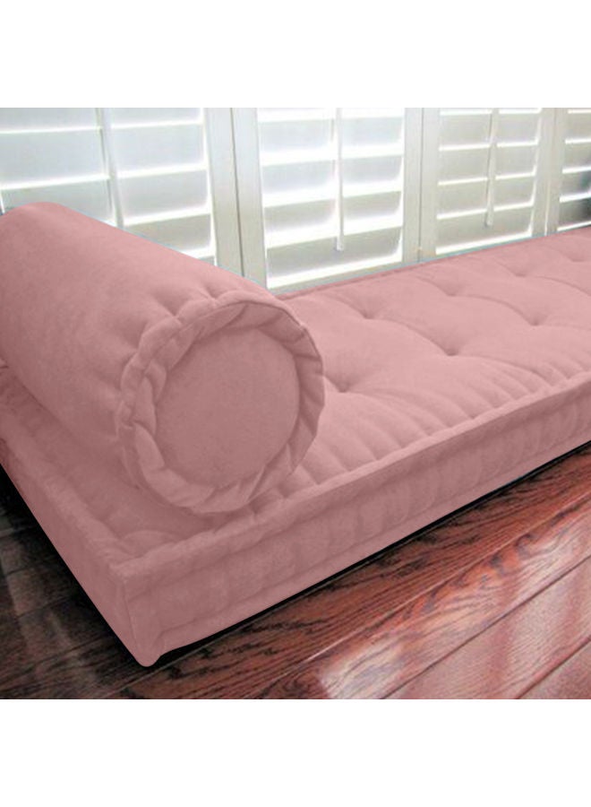 Kunzita - Decorative Floor Cushion linen Pink 72x42cm - Image 1