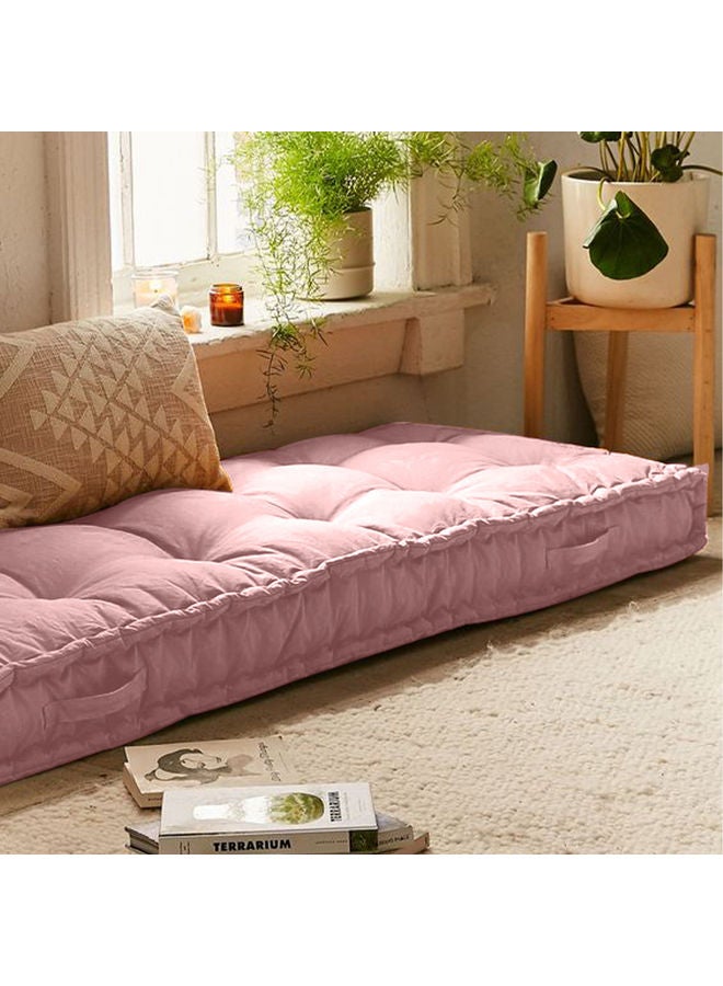 Kunzita - Decorative Floor Cushion linen Pink 72x42cm - Image 1