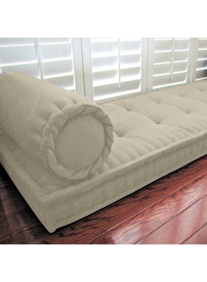 Kunzita - Decorative Floor Cushion Linen Grey 72x42cm - Image 1
