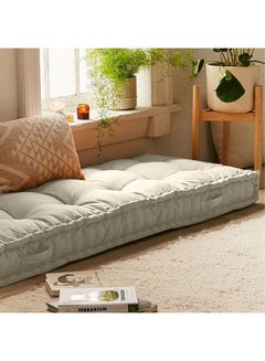 Kunzita Decorative Floor Cushion Linen Grey 72x42cm  - Image 3