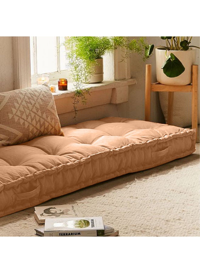 Kunzita Decorative Floor Cushion linen Brown 72x42cm  - Image 3