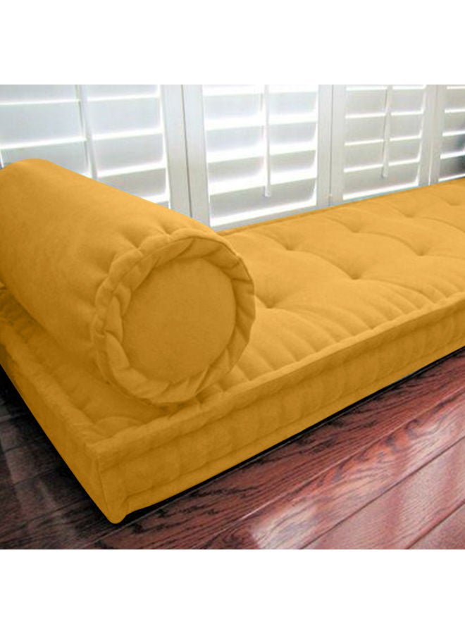 Kunzita - Decorative Floor Cushion linen Brown 72x42cm - Image 1