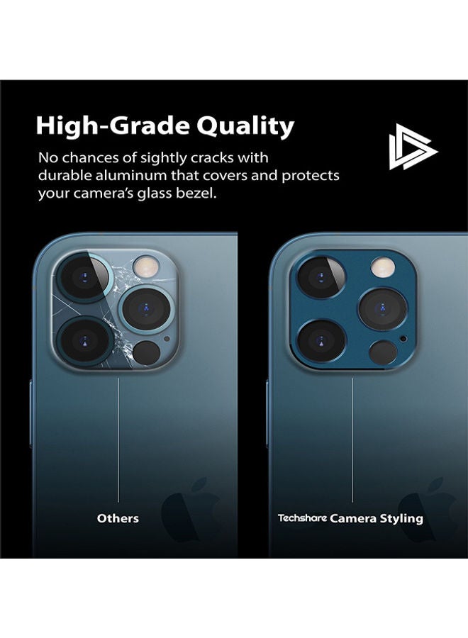 Techshare Camera Lens Protector For Apple iPhone 12 Pro Blue  - Image 2