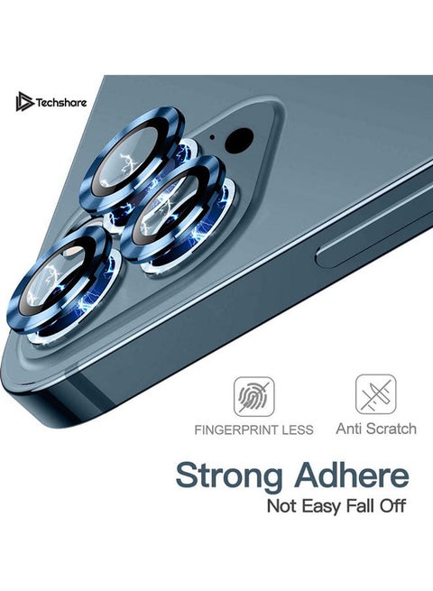 3-Piece Camera Lens Protector For Apple iPhone 12 Pro Max Blue
