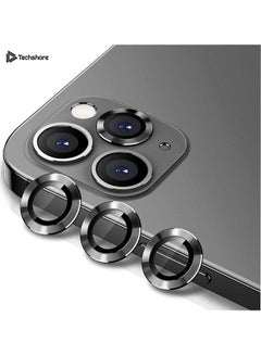 Techshare 3-Piece Camera Lens Protector For Apple iPhone 12 Pro Black  - Image 1
