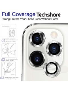 Techshare 3-Piece Camera Lens Protector For Apple iPhone 12 Pro Silver  - Image 3