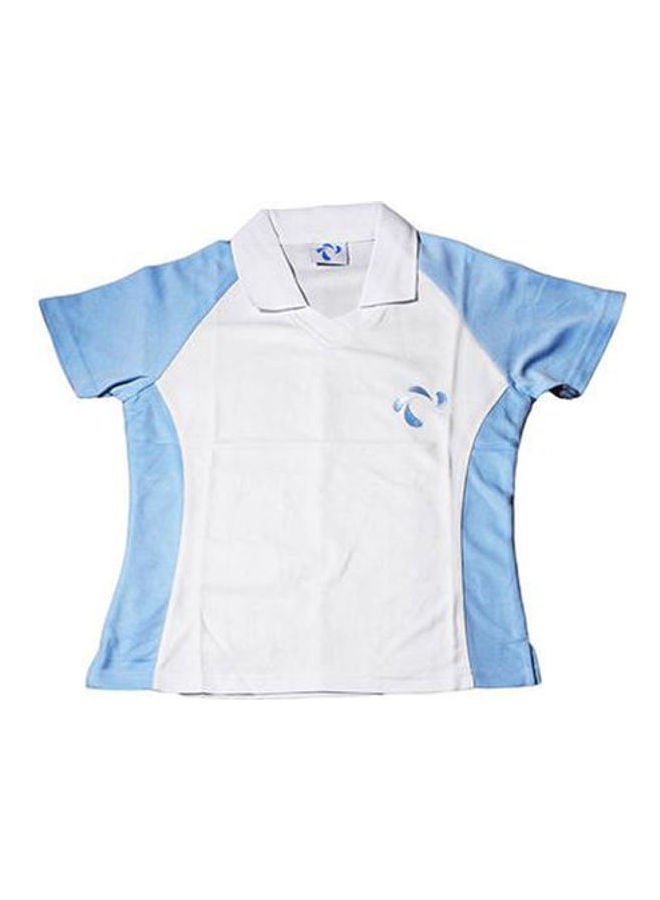 DIDO'S - Plain Basic Polo Neck Shirt Blue / White - Image 1