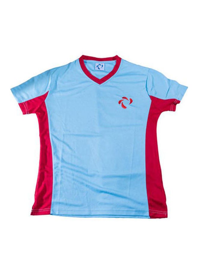 DIDO'S - Plain Basic V-Neck Shirt Blue / Red - Image 1
