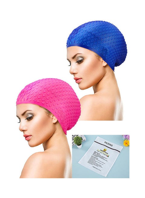 2-Piece Silicone Swim Cap Set