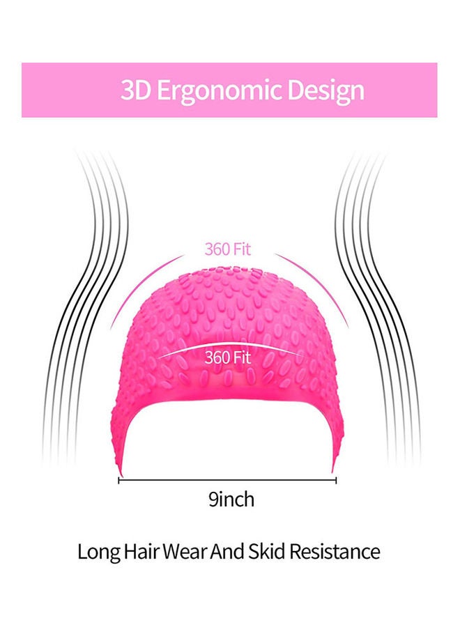 Rock Pow 2-Piece Silicone Swim Cap Set  - Image 2