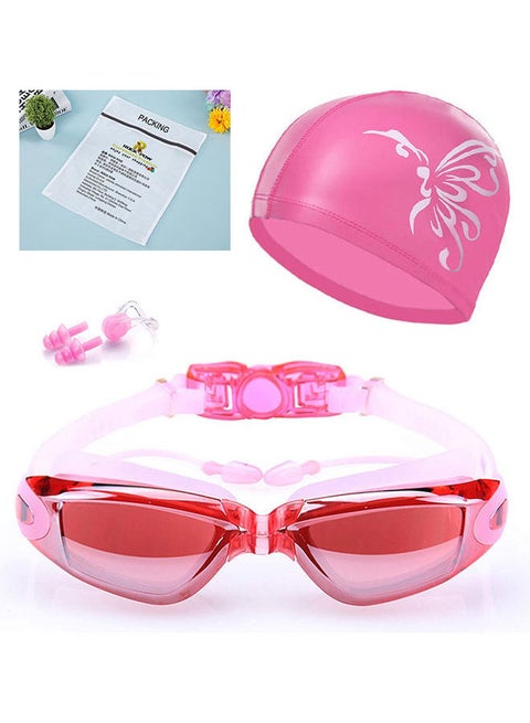 5-In-1 Swim Goggles And Cap Set