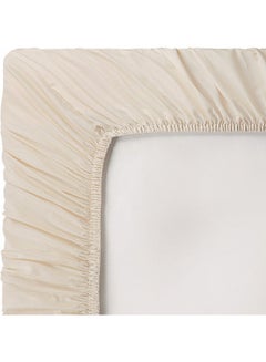 Trident 3-Piece 300 Thread Count 100% Cotton rich Solid Luxury King Bedsheet Set includes 1xFitted Sheet 201x183x41cm 2xPillow Cover Cotton Beige 201x183x41cm  - Image 5