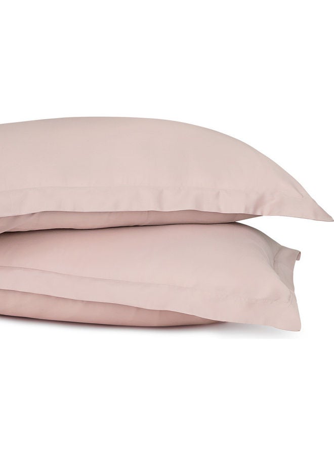 Trident 3-Piece 300 Thread Count 100% Cotton rich Solid Luxury King Bedsheet Set includes 1xFitted Sheet 201x183x41cm 2xPillow Cover Cotton Pink 201x183x41cm - Image 4