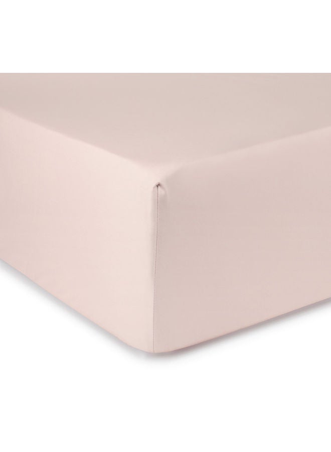 Trident 3-Piece 300 Thread Count 100% Cotton rich Solid Luxury King Bedsheet Set includes 1xFitted Sheet 201x183x41cm 2xPillow Cover Cotton Pink 201x183x41cm - Image 5