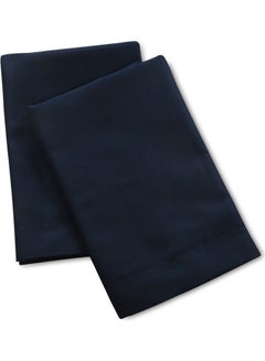 Trident 3-Piece 500 Thread Count 100% Cotton rich Solid Luxury King Bedsheet Set includes 1xFitted Sheet 72x79+16 inch 2xPillow Cover Navy 72x79inch  - Image 5