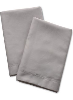 Trident 3-Piece 500 Thread Count 100% Cotton rich Solid Luxury King Bedsheet Set includes 1xFitted Sheet 201x183x41cm 2xPillow Cover Cotton Silver 201x183x41cm  - Image 5
