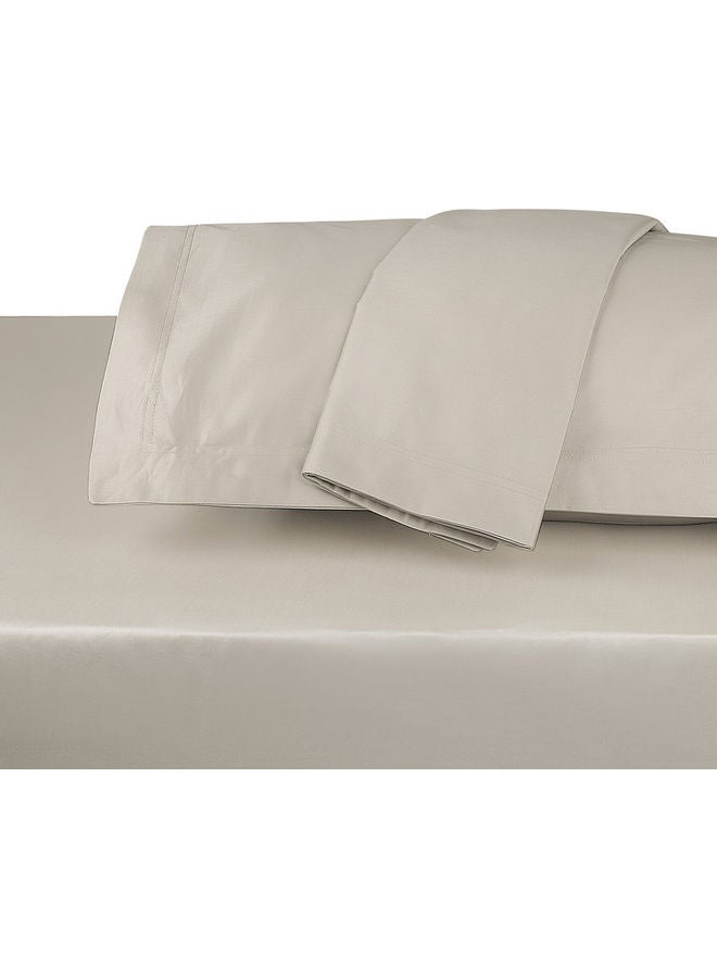 Trident 3-Piece 700 Thread Count 100% Cotton Solid Luxury Queen Supima Cotton Bedsheet Set includes 1xFitted Sheet 59x79+16 inch 2xPillow Cover Cotton Seasalt 79x57x16inch - Image 3