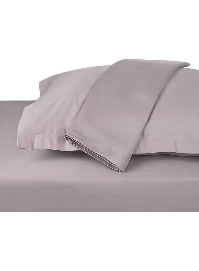 Trident 3-Piece 700 Thread Count 100% Cotton Solid Luxury Queen Supima Cotton Bedsheet Set includes 1xFitted Sheet 59x79+16 inch 2xPillow Cover Cotton Orchid 79x57x16inch - Image 3