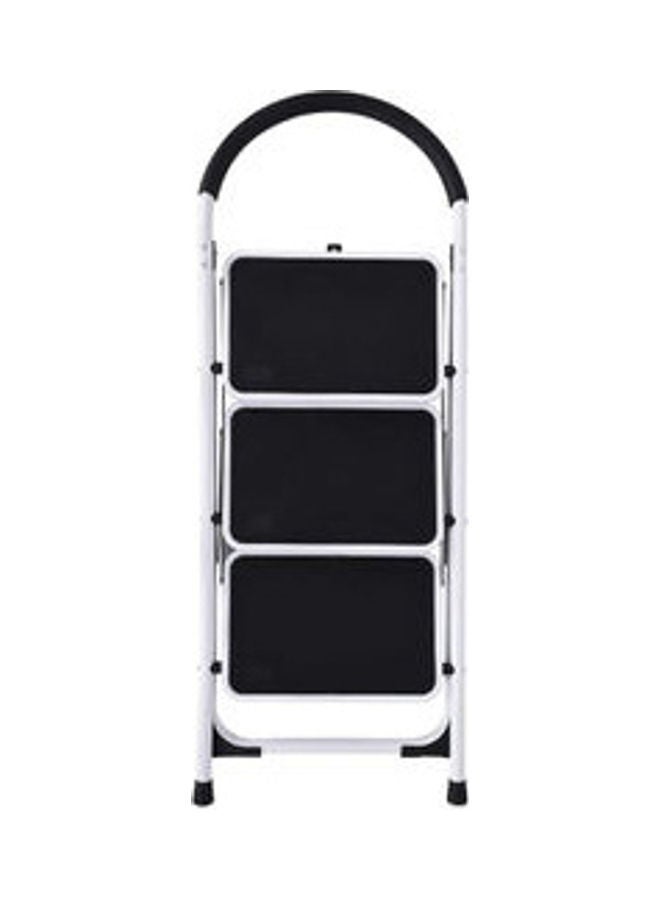 Dubkart 3-Step Ladder Folding Stool 44 inch White/Black - Image 4