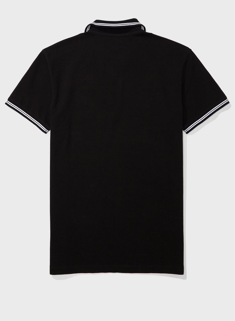 American Eagle - Tipped Polo Black - Image 1