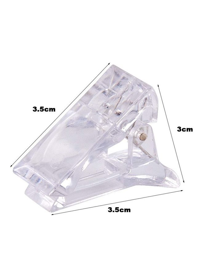 مس تيارا طقم مشابك أظافر مكون من 20 قطعة شفاف - Image 2