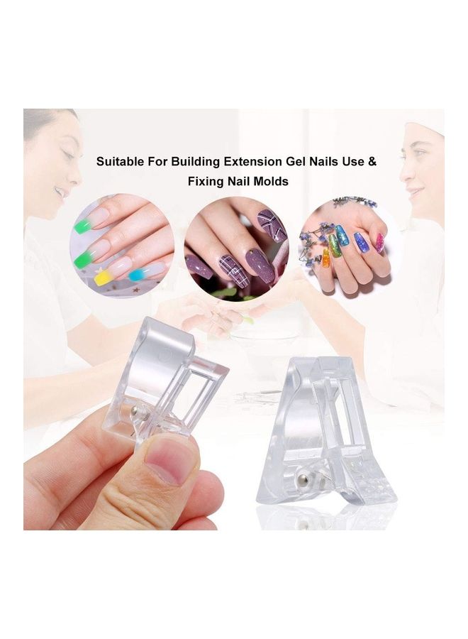 مس تيارا طقم مشابك أظافر مكون من 20 قطعة شفاف - Image 3