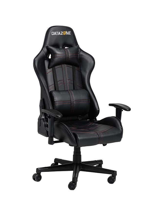 Datazone - High-Back Racing Chair Pu Leather Bucket Seat, Computer Swivel Office Headrest And Lumbar Support Executive Desk (Black) DZ-GC04 - Image 1