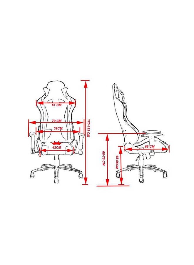Datazone - High-Back Racing Chair Pu Leather Bucket Seat, Computer Swivel Office Headrest And Lumbar Support Executive Desk (Black) DZ-GC04 - Image 1