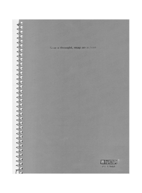A4 Size Single Line Notebook Grey