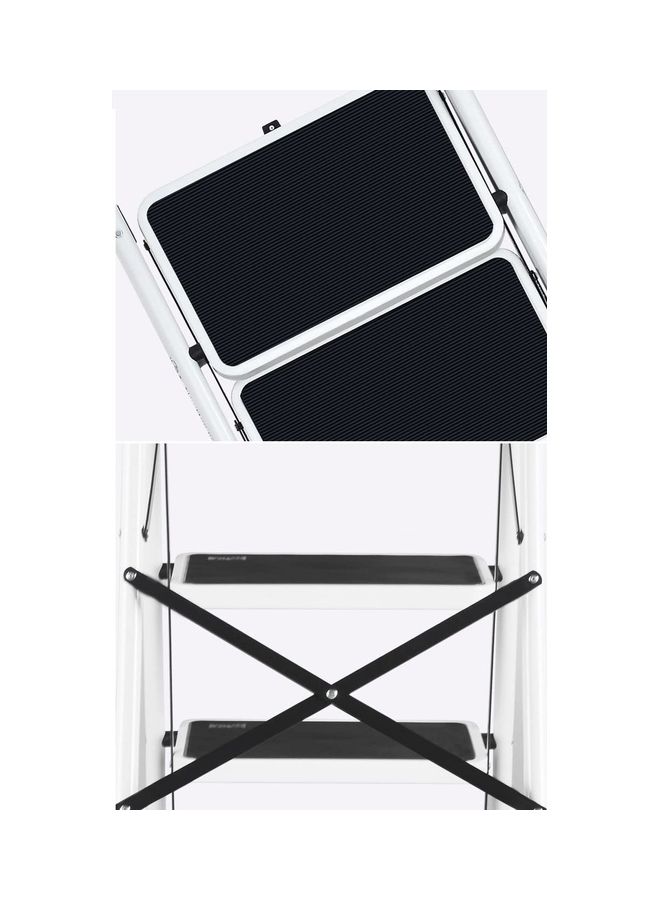 IBAMA 2 Steps Ladder Fold Ladder White/Black - Image 4