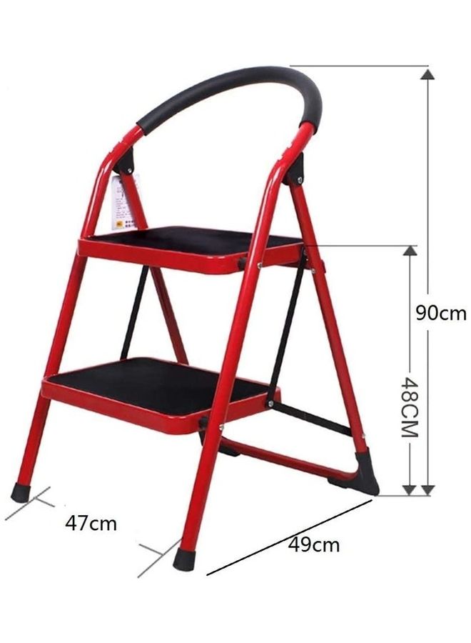 2-Step Ladder Folding Stool red 46.8 x 43.2 x 7.2cm - v1629092621/N50124684A_2