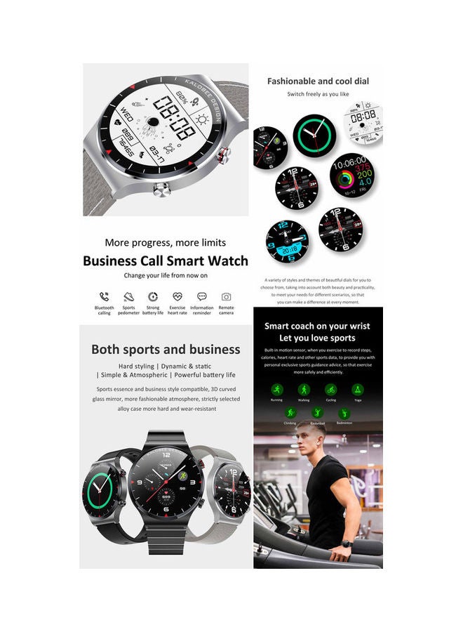 بي إس إن إل ساعة ذكية SK8 Plus بلوتوث وشاشة تعمل باللمس وحزام جلدي 46 ملم - Image 4