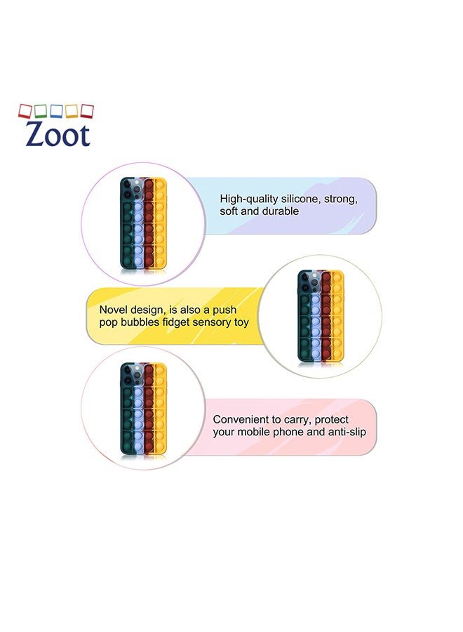 Zoot Push Pop Bubble Fidget Toy Protective Case Cover for iPhone 12 /12 Pro Multicolour - Image 2