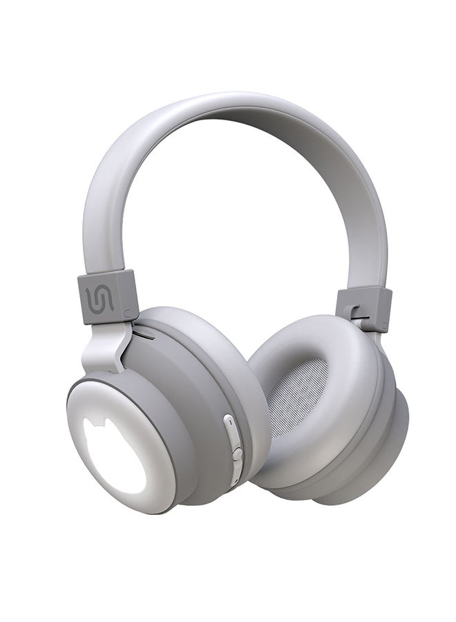 porodo Soundtec Kids Wireless Over-Ear Headphone White Cat  - Image 1