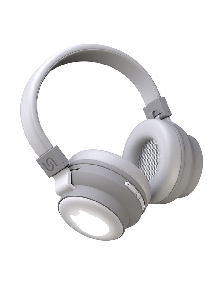 porodo Soundtec Kids Wireless Over-Ear Headphone White Cat  - Image 2