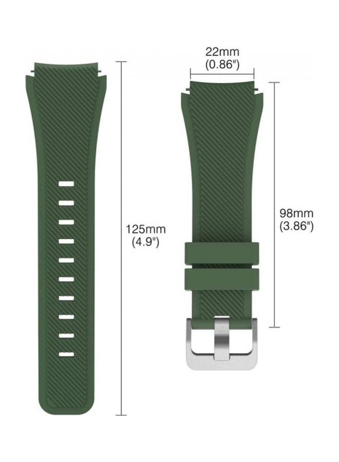 MARGOUN 3-Piece Replacement Band For Samsung Galaxy Gear S3/S3 Frontier/Huawei GT 22mm Blue/Grey/Green - Image 2