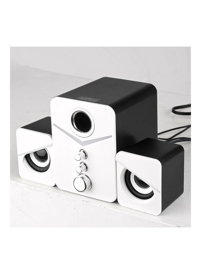 Portable Desktop Speaker LU-Q815-14 White/Black - Image 3