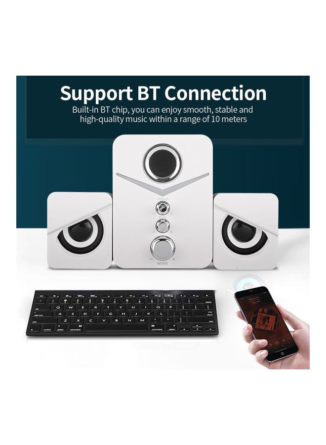 Portable Desktop Speaker LU-Q815-14 White/Black - Image 4