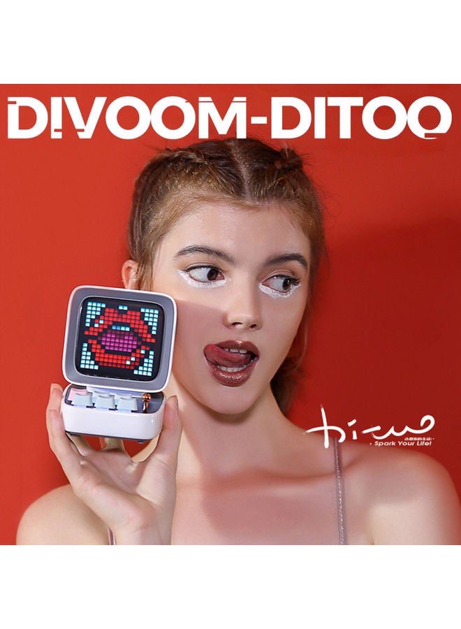 Portable Retro Bluetooth Speaker LU-Q815-29 White - Image 4